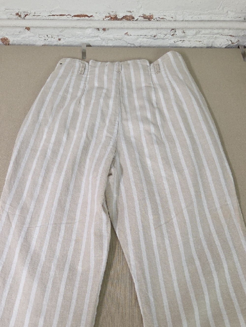 Abercrombie Linen 90s Style/ High Waist/ Pinstripe Size Med - Picture 6 of 6